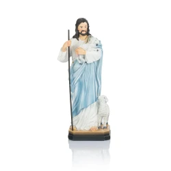 Figurka Jezus Dobry Pasterz z żywicy  21 cm C